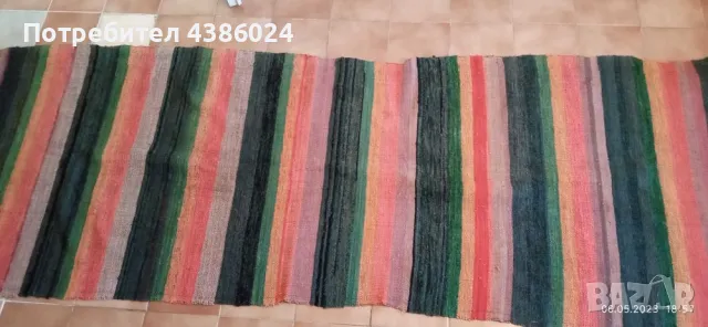 АНТИКВАРНА РЪЧНО ТЪКАНА ЧЕРГА ОТЛИЧНА 260/80