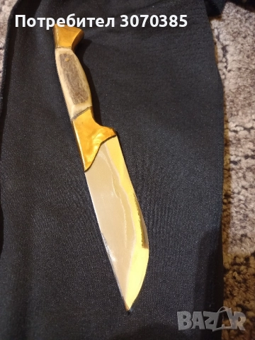 Ловен нож с дръжка от еленов рог , снимка 3 - Ножове - 52380269