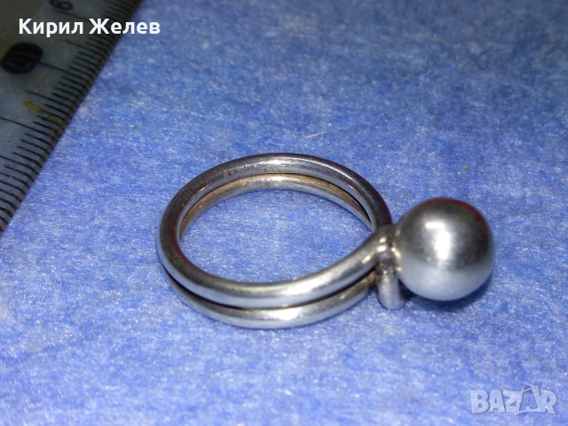 СТИЛЕН ВИНТИДЖ АРТ СРЕБЪРЕН ПРЪСТЕН СРЕБРО 925 РЪЧНА БИЖУТЕРСКА ИЗРАБОТКА 43766, снимка 5 - Пръстени - 44690808