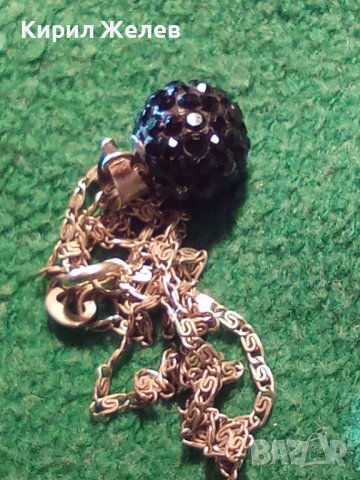 ФИНО СРЕБЪРНО КОЛИЕ СРЕБРО 925 ВЕРИЖКА с РЕТРО ПЛЕТКА МЕЧА СТЪПКА и КРИСТАЛЕН МЕДАЛЬОН с ЕМАЙЛ 32392, снимка 12 - Колиета, медальони, синджири - 39653997