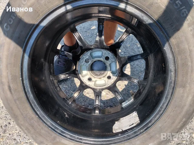  Единична алуминиева джанта 15" 4x100 с лятна гума Continental 185/65 R15, снимка 5 - Гуми и джанти - 55818078