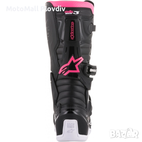 Дамски мотокрос ботуши ALPINESTARS Stella Tech 3 BLACK/WHITE/PINK, снимка 3 - Аксесоари и консумативи - 51471208