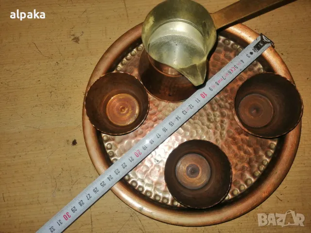 Продавам меден сервиз за кафе или ракия, снимка 3 - Сервизи - 47426661