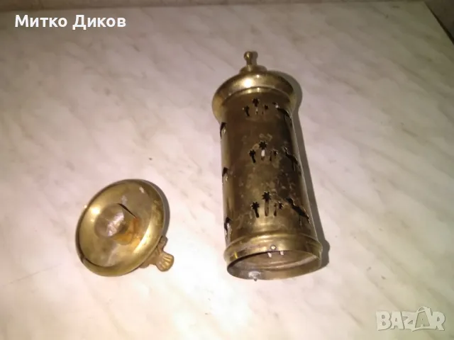 Винтидж месингов свещник бохо свещник фи 6см Н-26см, снимка 2 - Други ценни предмети - 48453191