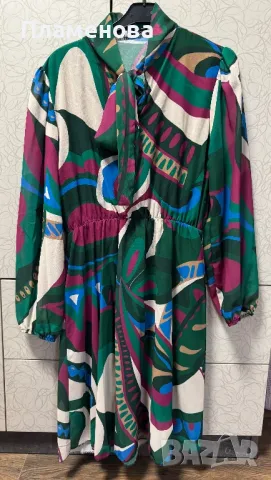 Цветна дамска рокля - one size, снимка 2 - Рокли - 48688210