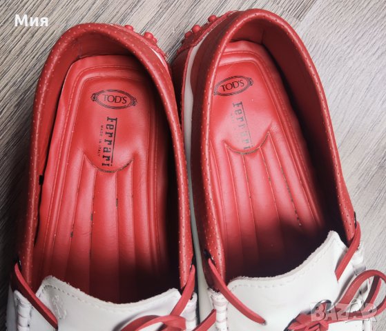 Оригинални италиански мъжки обувки Ferrari Tod's и обувки WOZ, снимка 10 - Мокасини - 35611162