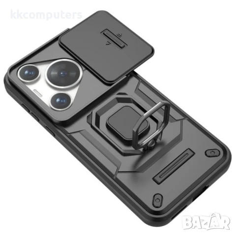 Huawei Pura 70 Pro / Pura 70 Pro+ Удароустойчив Ring Holder/Slide Lens Protection Калъф и Протектор, снимка 8 - Калъфи, кейсове - 51404580