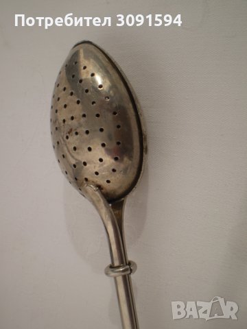 19 ти век лъжица -цедка за запарване на чай ЗА КОЛЕКЦИЯ, снимка 7 - Други ценни предмети - 39524213