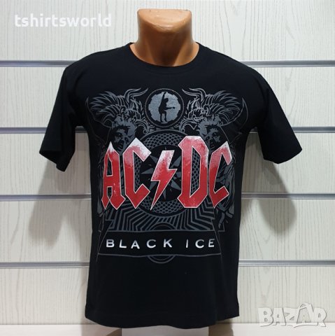 Нова детска тениска с дигитален печат на музикалната група AC/DC - BLACK ICE