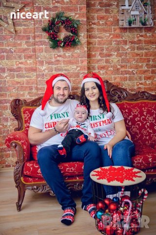 Коледни тениски за фотосесия, снимка 15 - Тениски - 42378775