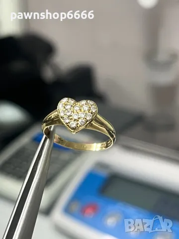 Златен пръстен 18 карата, снимка 4 - Пръстени - 50231381