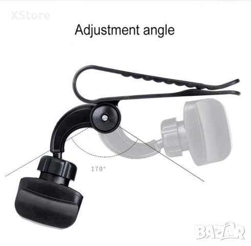 Стойка за мобилни устройства за автомобил, която се поставя върху сенника ST18, снимка 7 - Аксесоари и консумативи - 52484289