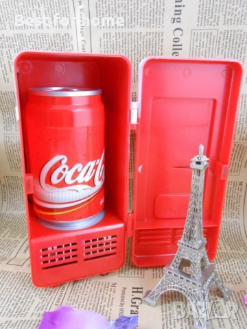 ThreeH  Мини червен USB хладилник, снимка 7 - Хладилници - 51577592