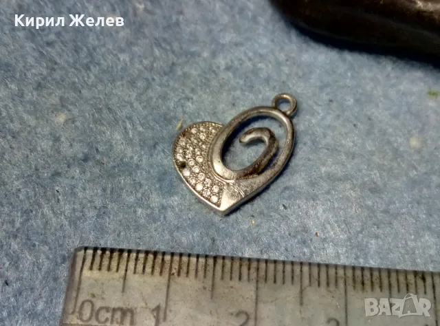 НЕЖНО СКЪПОЦЕННО АЖУРНО СРЕБЪРНО СЪРЧИЦЕ АРТ МЕДАЛЬОН СРЕБРО 925 с БЯЛА ПОЗЛАТА и ЦИРКОНИ 49446, снимка 4 - Колиета, медальони, синджири - 49134307