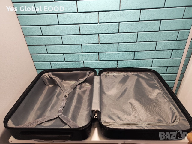 KONO твърд куфар на колелца 36 л с TSA ключалка черен, снимка 11 - Куфари - 52332907