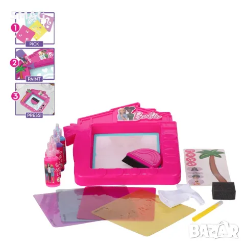 Оцвети твоята тениска с Barbie Fashion Studio S_1232932, снимка 2 - Образователни игри - 49223320
