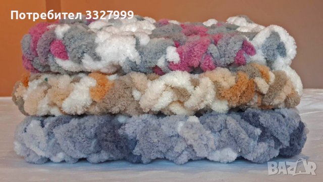 РАЗПРОДАЖБА Последни бройки ръчно плетен шал и шапка от мека прежда, снимка 5 - Други - 38089826