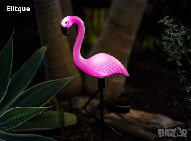 Декоративна соларна лампа във формата на фламинго - 3бр в комплект, снимка 2 - Други - 52855141