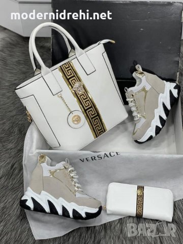 Дамска чанта портфейл и кецове Versace код 125, снимка 1 - Дамски ежедневни обувки - 34543198