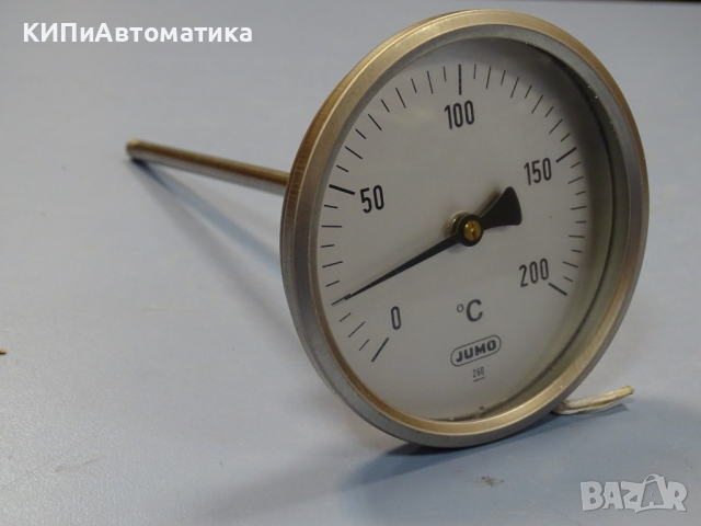 биметален термометър JUMO immersion thermometer ф100mm, 0/+200°C, L-200mm