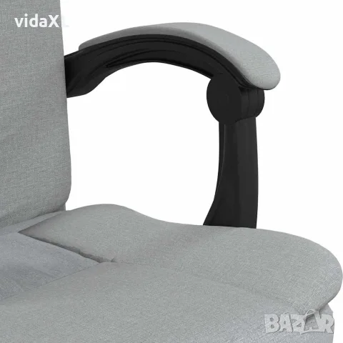vidaXL Наклоняем офис стол, светлосив, текстил, снимка 9 - Столове за офис - 56147209