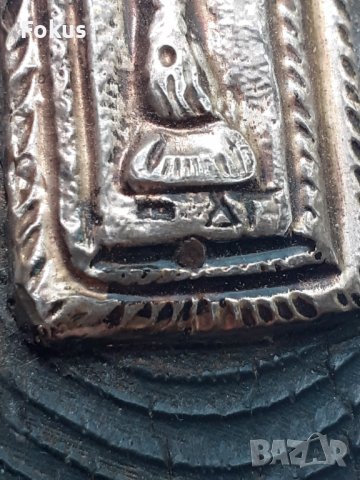 Възрожденски сребърен кръст с позлата на дърво, снимка 7 - Антикварни и старинни предмети - 36854645