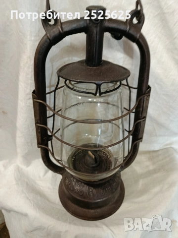 Старинен германски газен фенер , снимка 2 - Антикварни и старинни предмети - 53219807