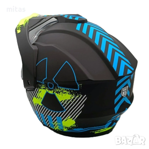 Кросова каска с визьор, Full Face, DOT, Размер: M; L; XL - Вело, Мото, снимка 6 - Аксесоари за велосипеди - 52147876