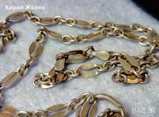 ПРЕКРАСНО ИТАЛИАНСКО СРЕБЪРНО КОЛИЕ СРЕБРО 925 ITALY ФИНА АЖУРНА АРТ ИЗРАБОТКА 49298, снимка 5 - Колиета, медальони, синджири - 48481415