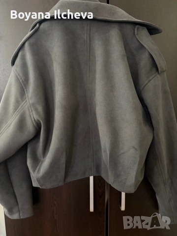 Дамско бомбър аке от антрацит, снимка 2 - Якета - 54320644