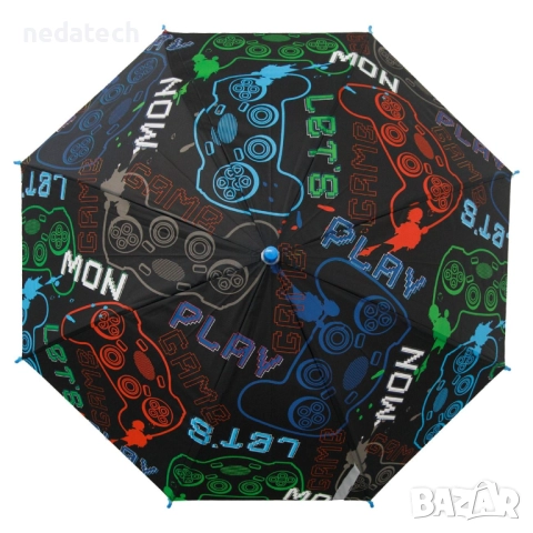 Детски чадър gamer, 66см., снимка 3 - Чадъри - 51768958