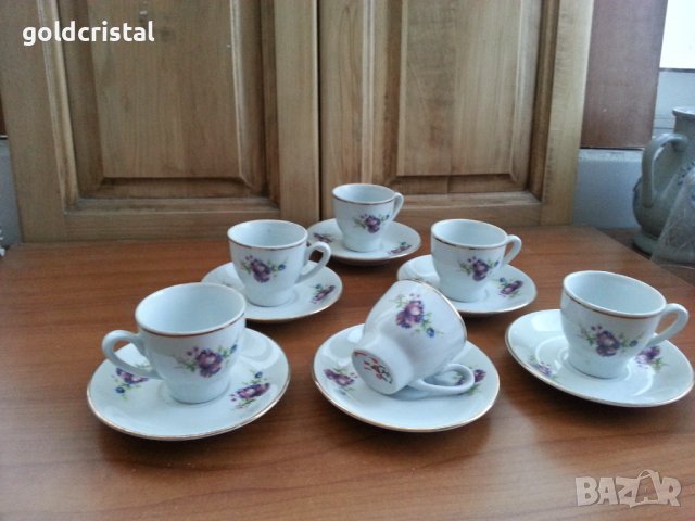 Стар български порцелан чаши за кафе, снимка 1 - Антикварни и старинни предмети - 40146825