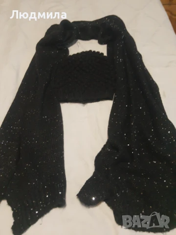 Комплекти,шапка с шал,ръчно плетени,вълна, снимка 2 - Шапки - 51005122