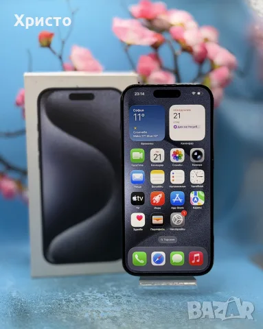 Apple iPhone 15 Pro, 128GB, 5G, Blue Titanium, снимка 2 - Apple iPhone - 56171828