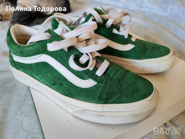 Зелени кецове VANS Old Skool, номер 36, снимка 1 - Кецове - 42896734