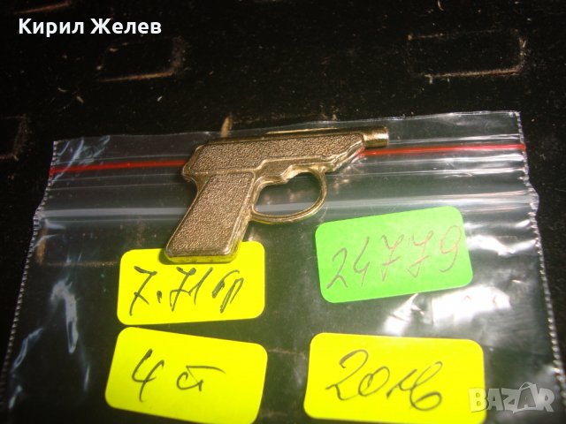 МИНИАТЮРНО БРОНЗОВО ПИСТОЛЕТЧЕ 24779, снимка 3 - Колекции - 34376438