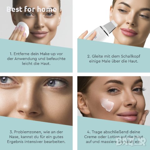 Ултразвуков пилинг апарат VITALmaxx | Почистване на лице и вибрационен масаж с ултразвукова технолог, снимка 4 - Други - 42210774