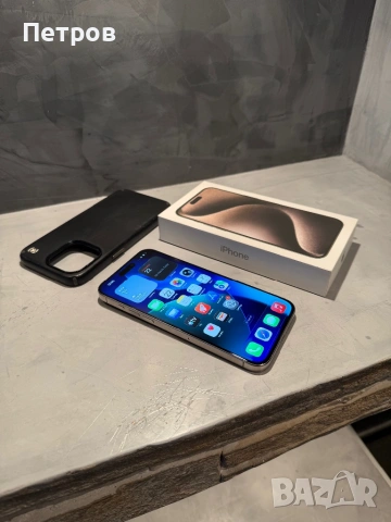 КАТО НОВ Iphone 15 Pro Max 1TB Natural Titanium, снимка 7 - Apple iPhone - 53214472