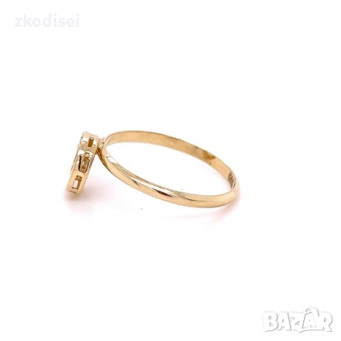 Златен дамски пръстен 1,25гр. размер:53 14кр. проба:585 модел:22056-2, снимка 3 - Пръстени - 44262130