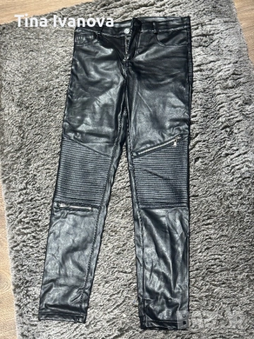 Кожен панталон с ципове