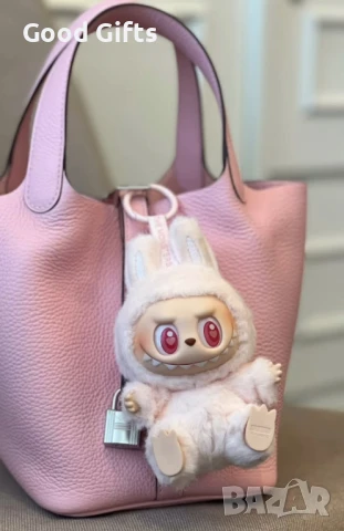 Розово Лабубу Labubu Have a Seat Pink The Monsters , снимка 3 - Други - 51342090