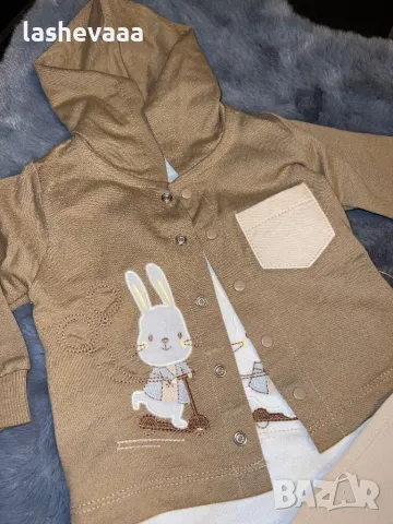 Комплект зайче в бежово, снимка 5 - Комплекти за бебе - 49214821