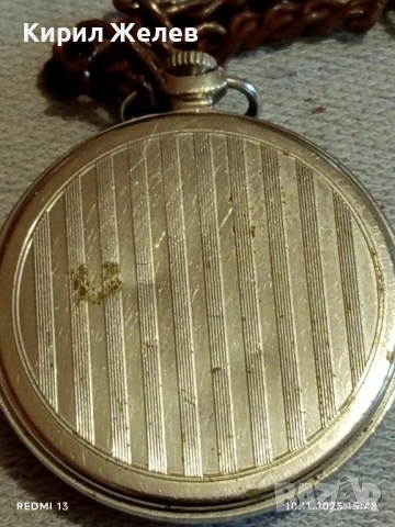 Стар джобен часовник МЪЛНИЯ СССР рядък за КОЛЕКЦИОНЕРИ 51502, снимка 6 - Антикварни и старинни предмети - 52364799