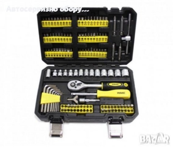 Гедоре к-т 130 части 1/4 с битове и вложки WMC, снимка 1