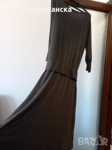 Сива рокля от меко трико. Размер М. , снимка 5 - Рокли - 40522867