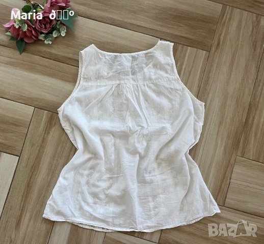 Ленен дантелен потник, снимка 4 - Потници - 38048879