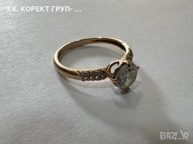 Златен пръстен 14к, 1,74гр, снимка 6 - Пръстени - 52884498