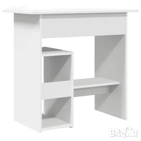 vidaXL Бюро, бяло, 80x45x74 см, инженерно дърво, снимка 6 - Бюра - 56147774