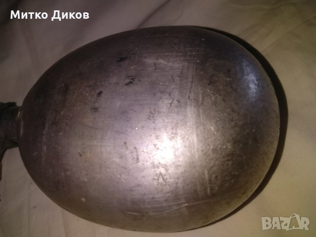 Манерка военна алуминиева от соца със синджирче и карабинка 1л, снимка 4 - Колекции - 30737109