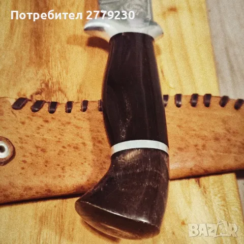 Масивен ловен нож ръчна изработка На П.Неделев!, снимка 3 - Ножове - 49909415